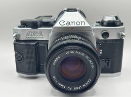 Canon AE-1 Program Silber mit Canon FD 50mm f/1.8  getestet