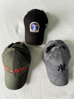 3 New Era Caps one size