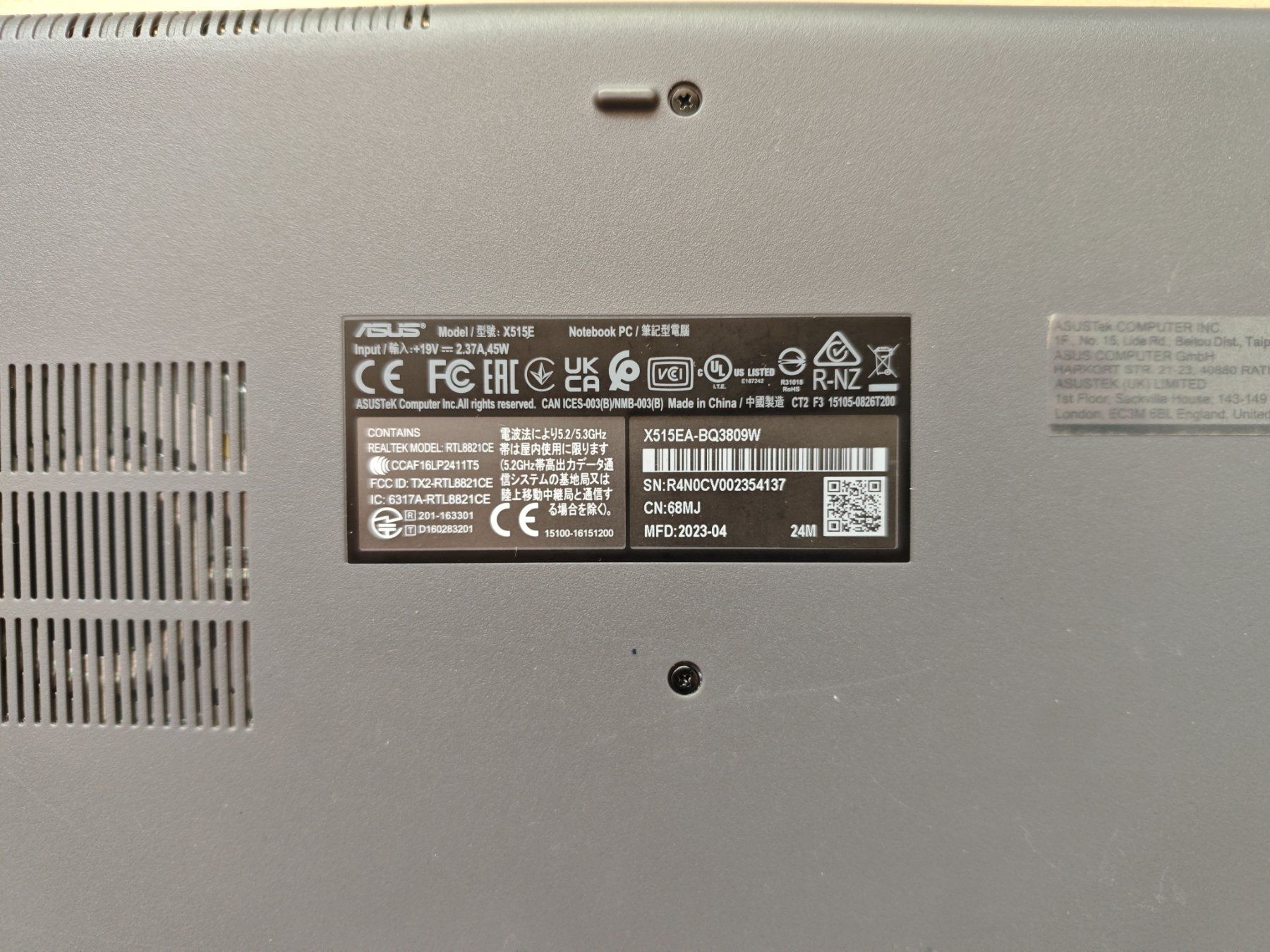 Asus Portables: Asus X515E Notebook (ohne SSD) – D'occasion à Zürich par initfour 4