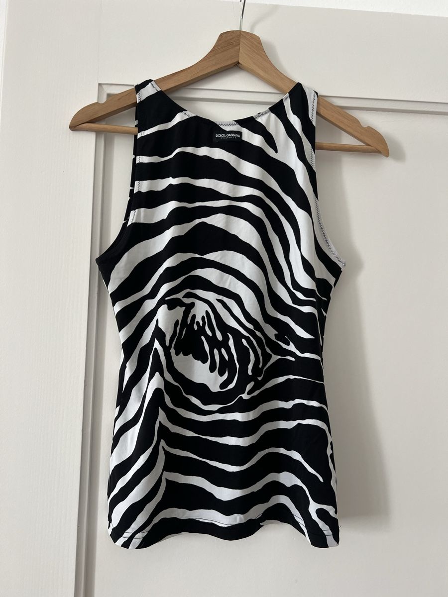 Top: Dolce & GabanaTop Zebra Muster Grösse S – Nuovo (secondo la descrizione) da Zürich venduto da lochermarina 1