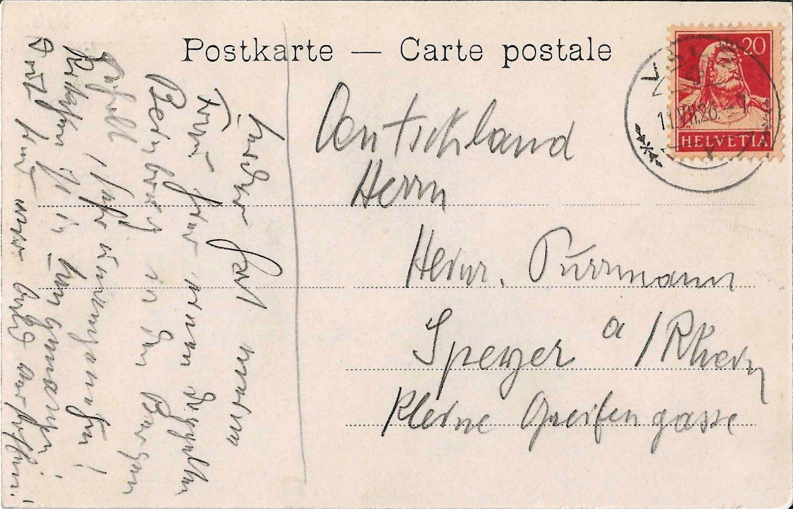Ansichtskarten: Karte Vals 1926 – Gebraucht aus Zürich von Philacat11 1
