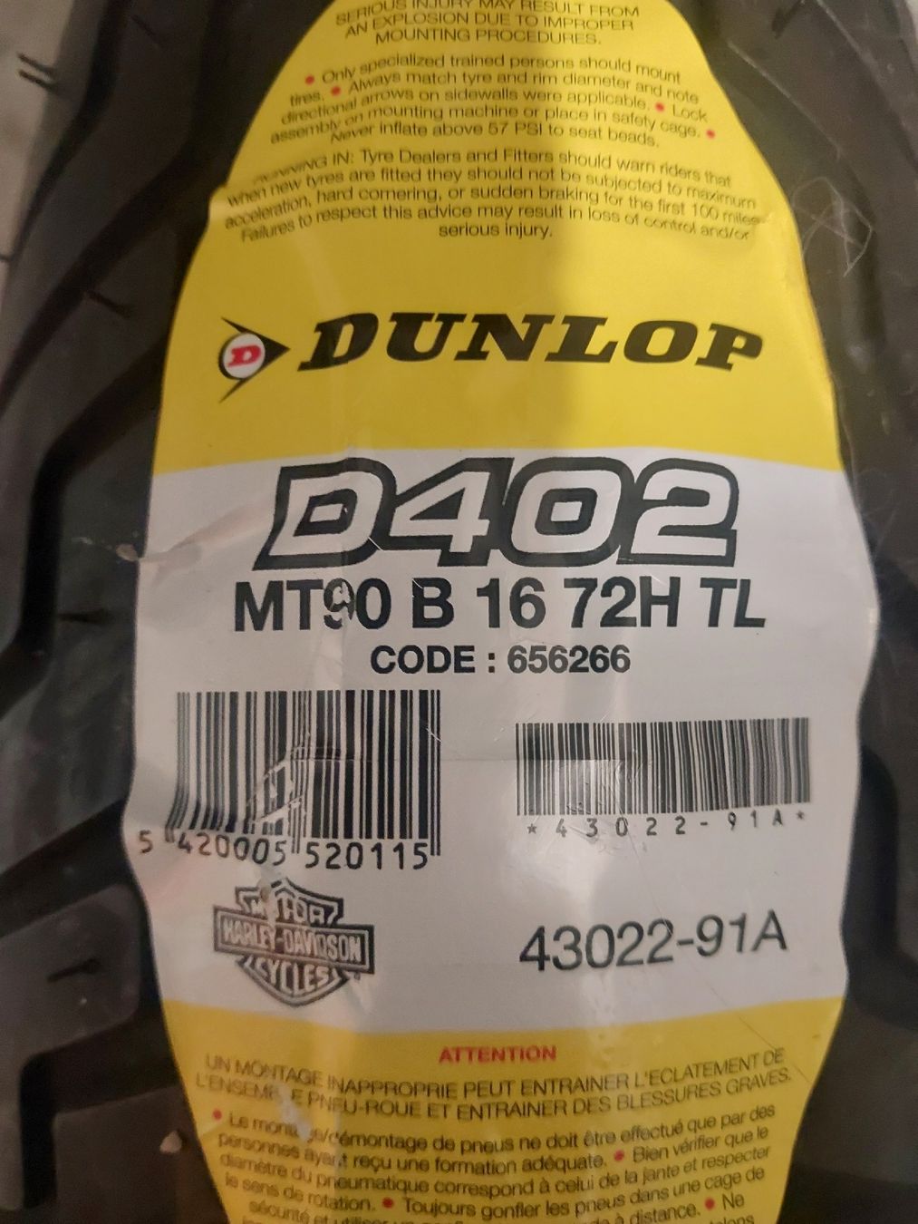 Sonstiges Schreiben & Zeichnen: Dunlop D402 MT90B16 72H – Neu und originalverpackt aus Fribourg von o81_5qlf 1
