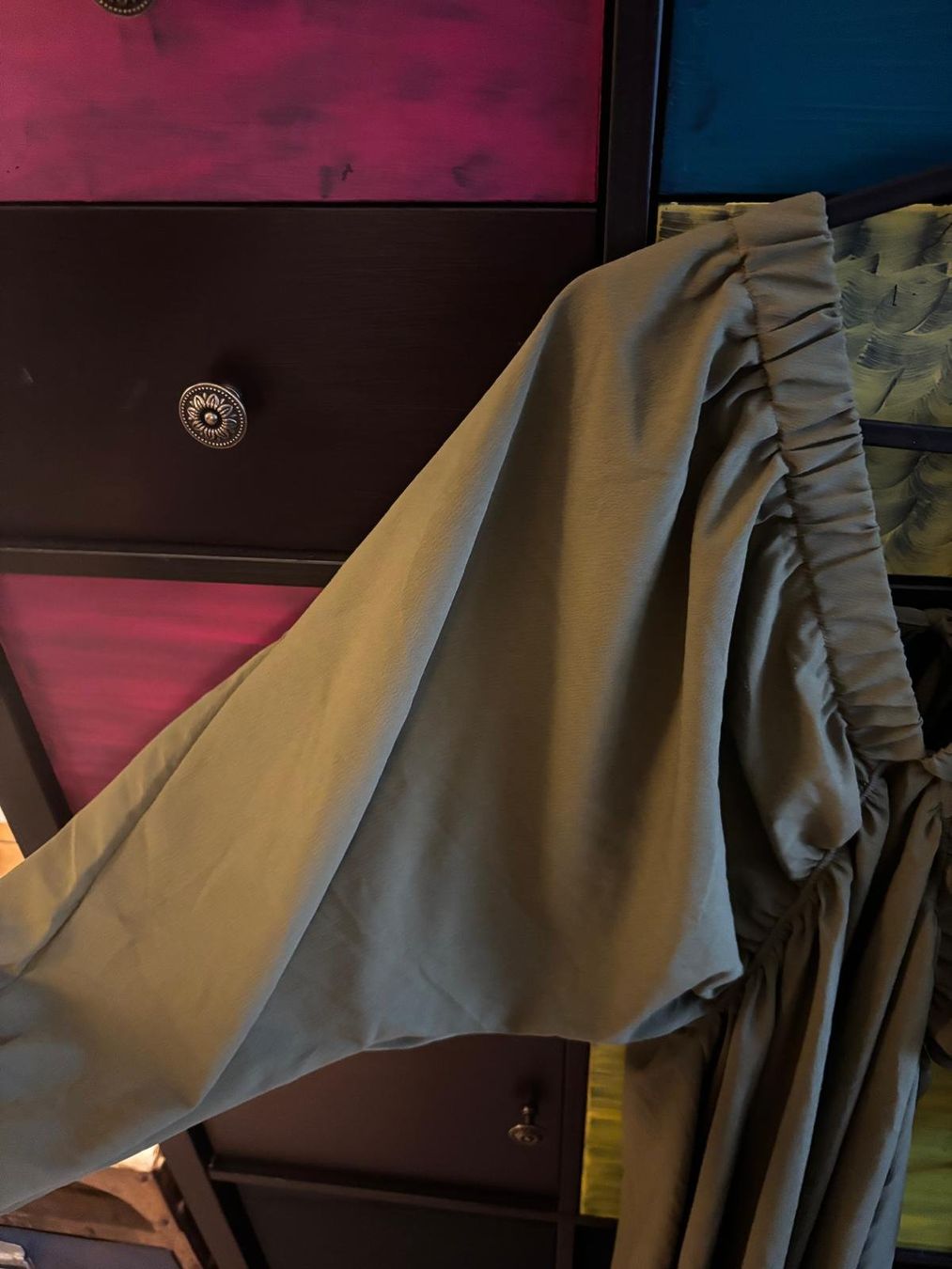 Shein Vestiti: Grünes Minikleid mit Puffärmeln, Gr. M – Usato da Bülach venduto da reaos 2