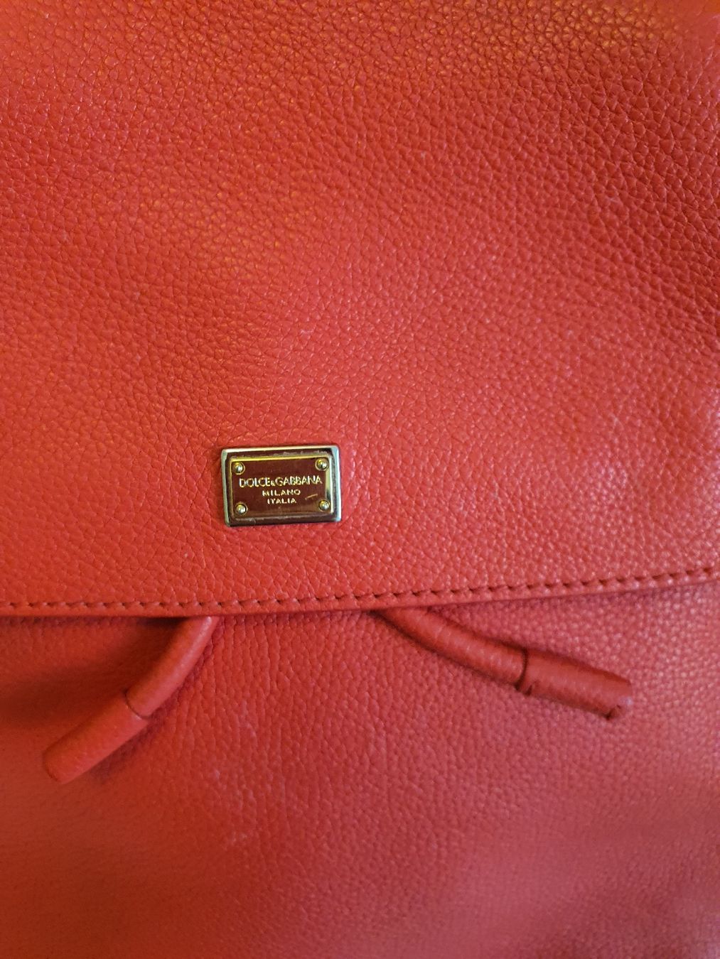 Dolce & Gabbana Zaini: Dolce & Gabbana Backpack Red Leather – Usato da Genève venduto da gvokiii 4