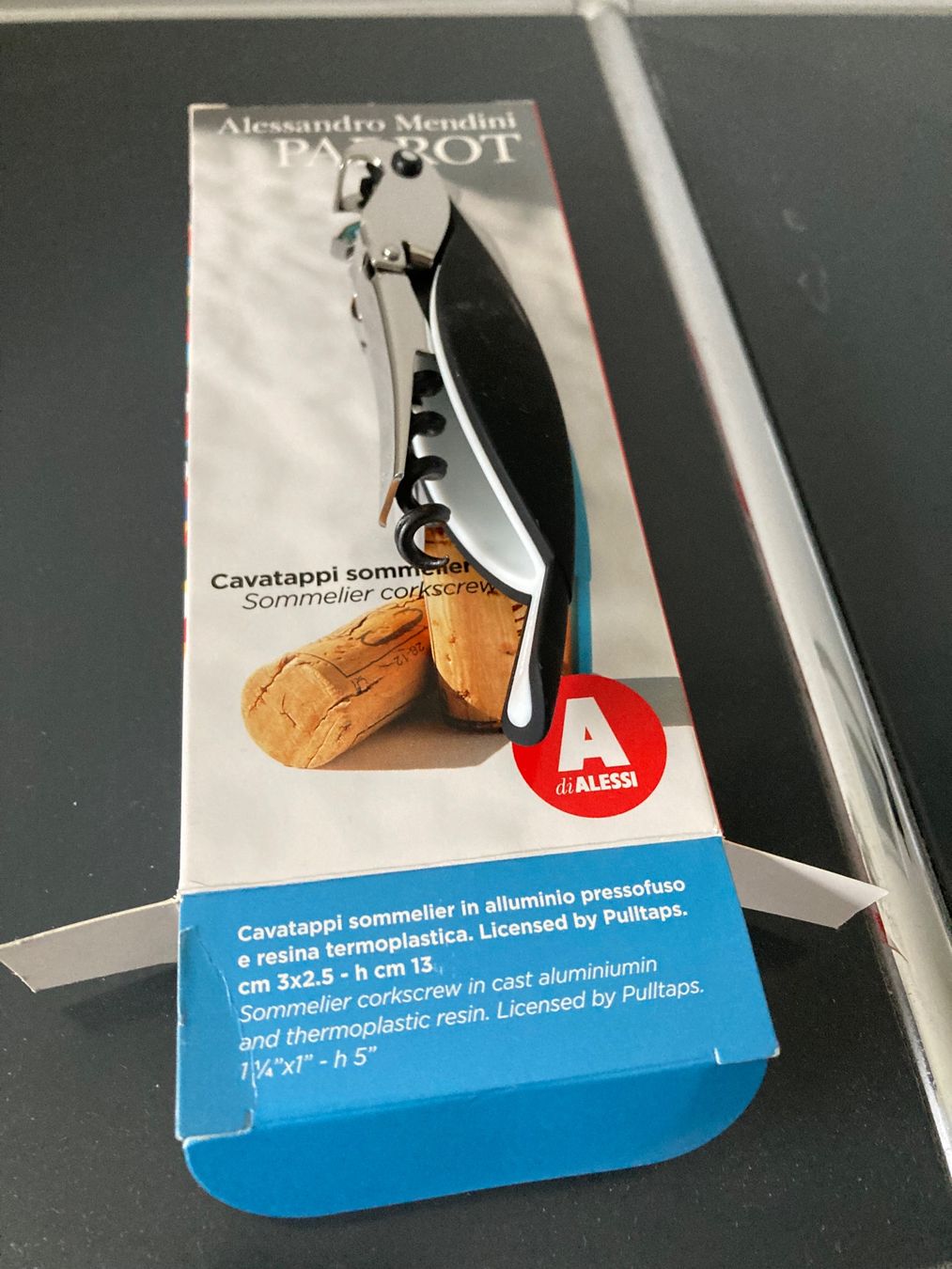 Alessi Apribottiglie & Tappi per chiusura: Tire-bouchons Parrot des. A. Mendini, Alessi – Nuovo e nell'imballaggio originale da Delémont venduto da md04 1