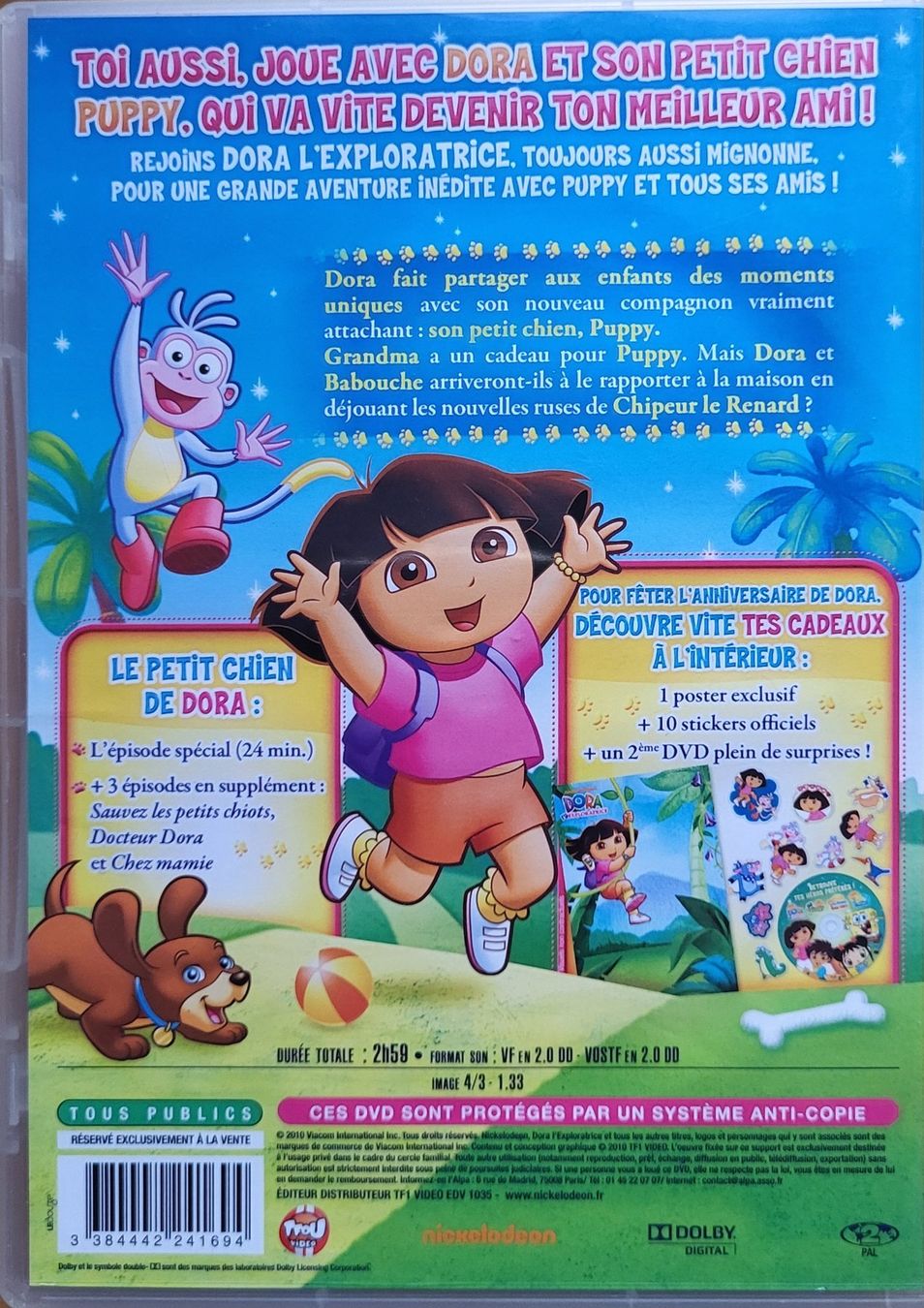 Tutti i DVDs: Dora l'exploratrice. Le petit chien de Dora – Usato da Blonay venduto da Samvil 1