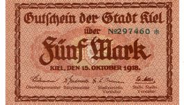 Kiel 5 Mark 15.10.1918 VZ++-UNZ