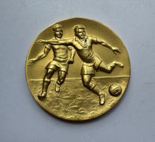 1986 Medaille FC Neuenhof vergoldet mit Etui 50 mm unz