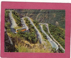 Route du Val d' Anniviers les contours de  Niouc   Postauto