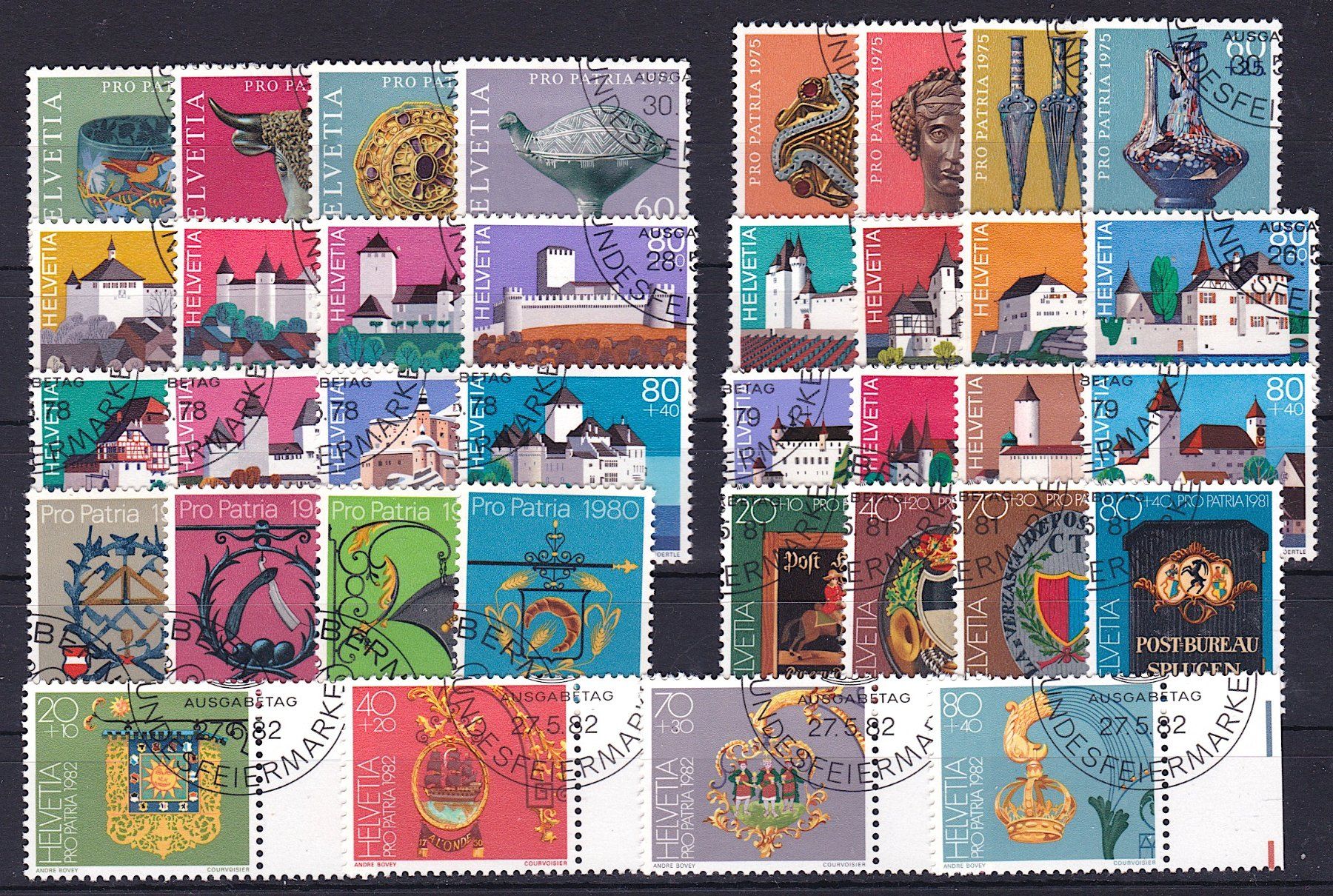 Alle Briefmarken: PP 1974-1982, Eck-ET. Kat. 31.-. – Gebraucht aus Richterswil von Dyaris2025