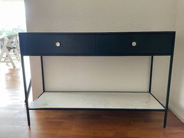 Westwing Konsole Lenny mit Schubladen und Marmorplatte