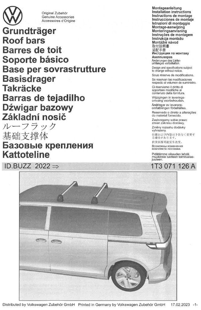 VW Barres de toit: VW ID. Buzz Original - Dachträger – Neuf avec emballage d'origine à Chur par Furbaz 3