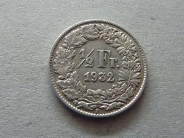 1/2 Fr.  1932   -  Ungereinigt  -