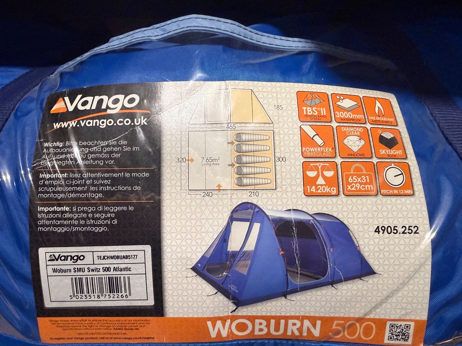 Vango Tentes: Vango WOBURN500 Zelt Camping – D'occasion à Heitenried par ritschi0601