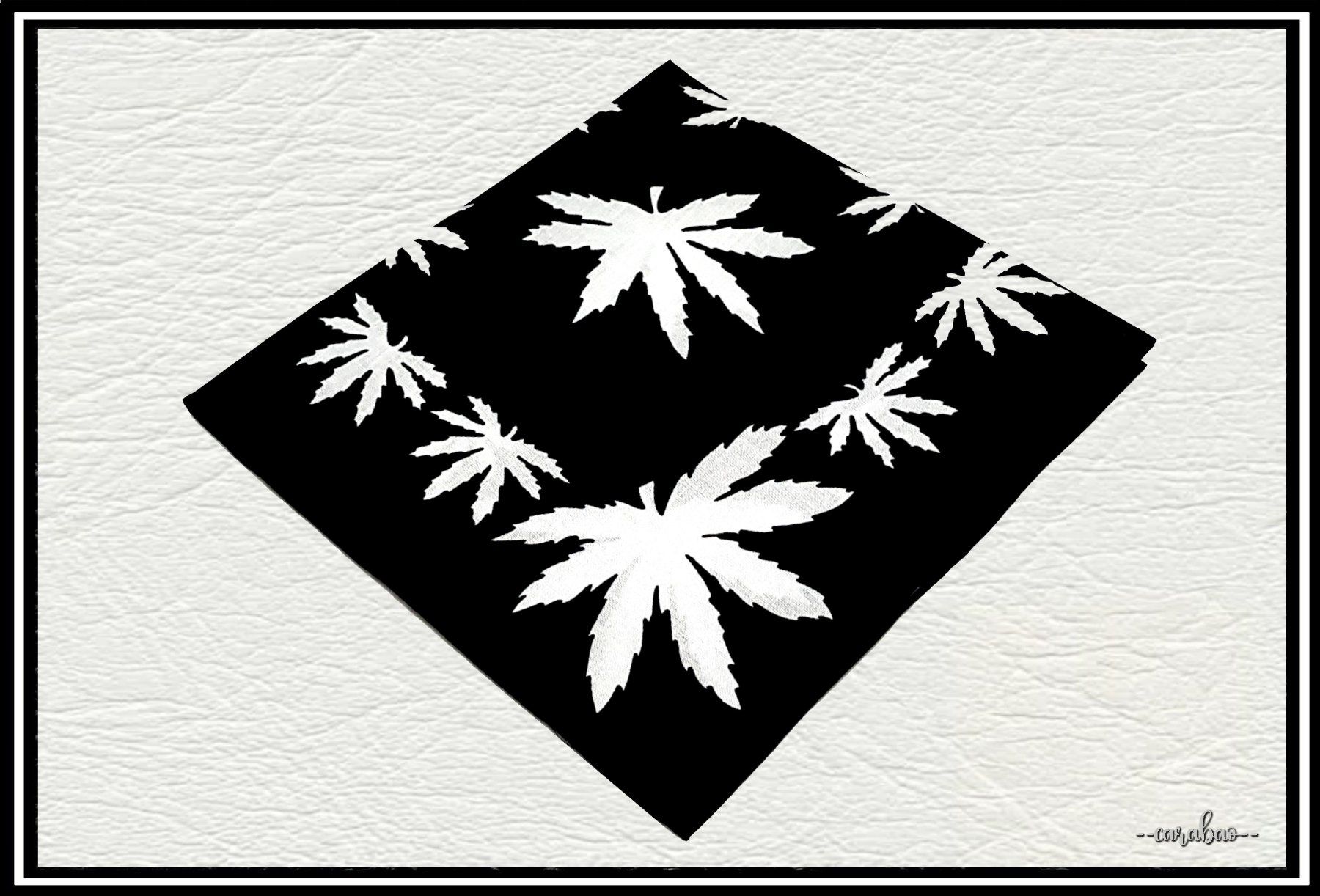 Foulard & Sciarpe: Bandana / Cannabis / Schwarz - Weiss – Nuovo (secondo la descrizione) da Winterthur venduto da -carabao- 2