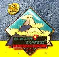 BAHNSCHWEIZ PIN GLACIER EXPRESS ST.MORITZ-ZERMATT MATTERHORN