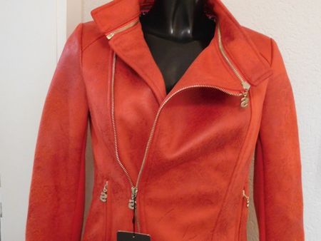 MEGA schöne Jacke Marke Desigual Gr.36 rot Biker Style NEU