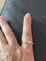 Alliance plaquée 60 pierre zircon unisexe neuve solide