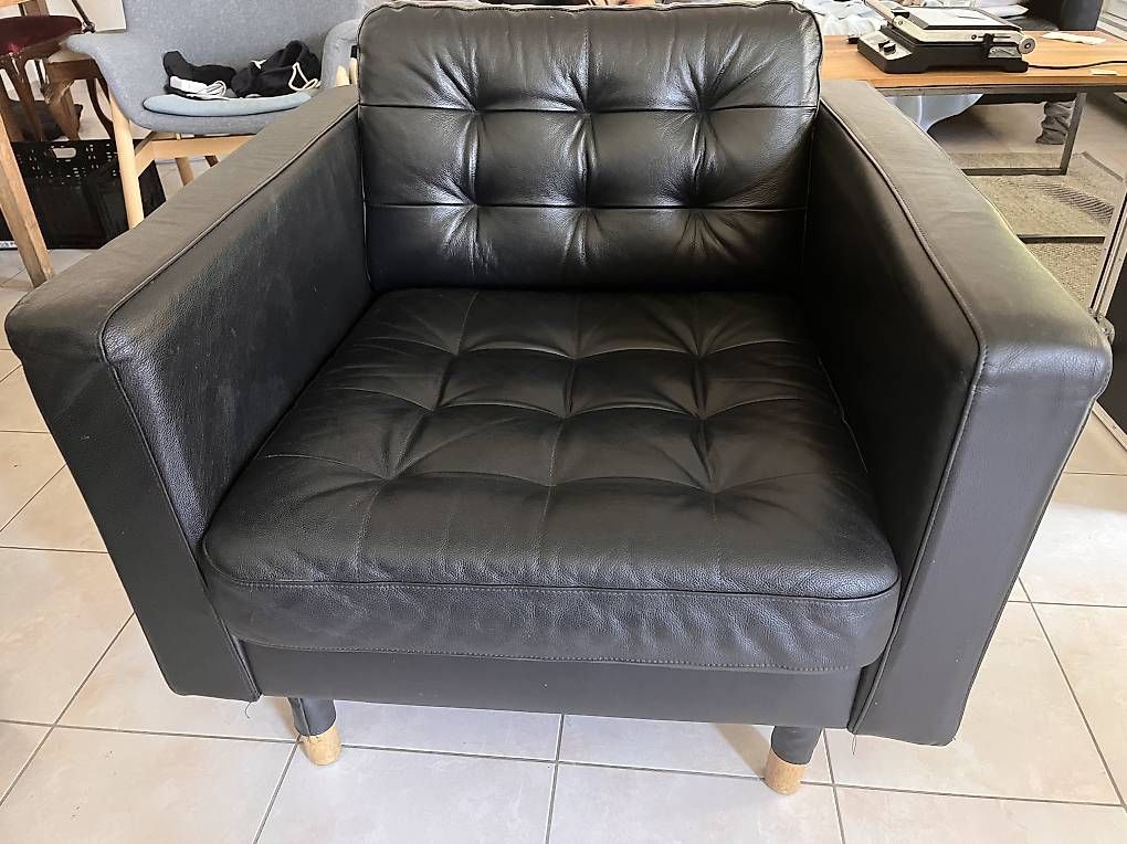 Sofas: Sofa Set Leder schwarz  – Gebraucht aus Luzern von Nora1417 3