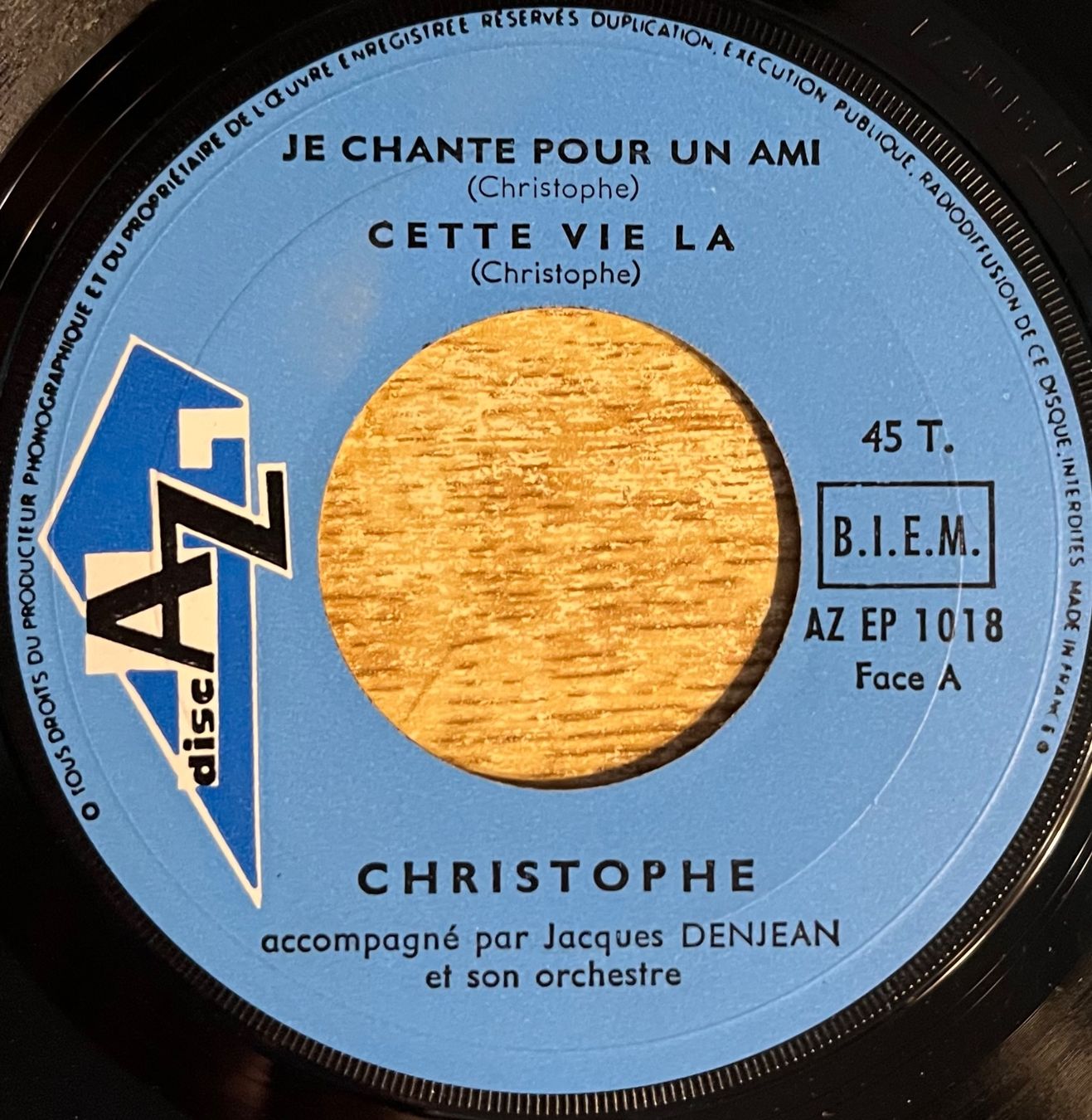 Vinyles: CHRISTOPHE - JE CHANTE POUR UN AMI – D'occasion à Bussigny par vinyl-pas-cher 2