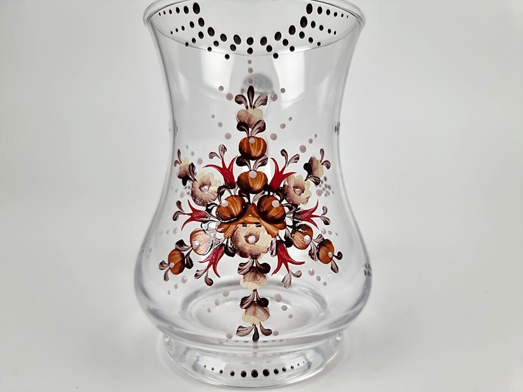 Caraffe: Glaskrug mit Blumenmuster und Punkten – Usato da Urtenen-Schönbühl venduto da Restwert_Schoenbuehl 4
