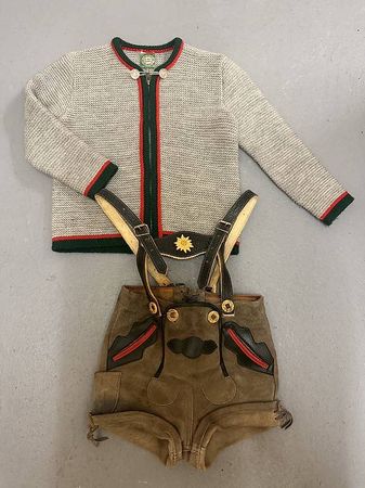 Kinder-Trachtenset: Lederhose Gr. 98 & Jankerl Gr. 116