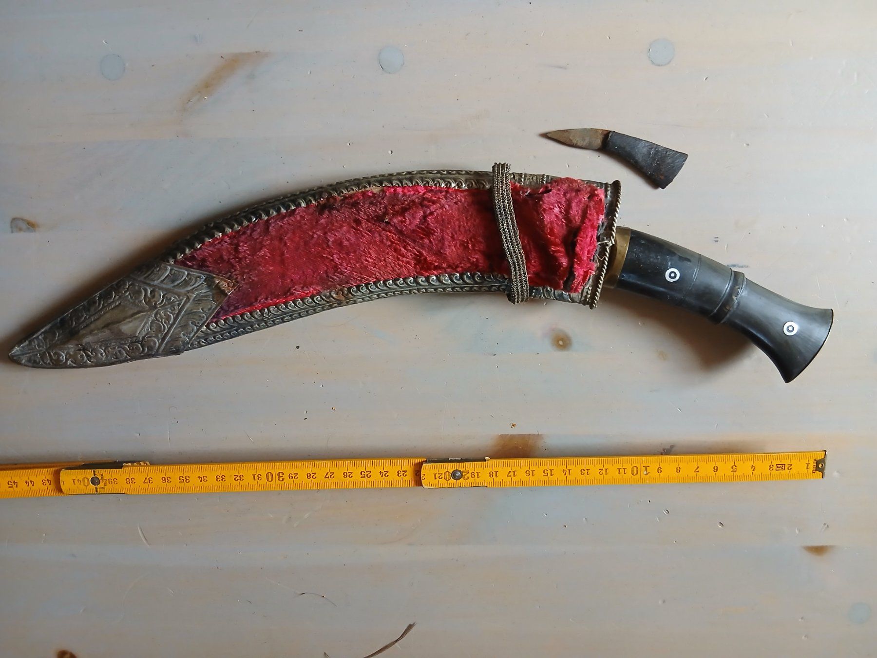 Sonstiges zum Sammeln & Seltenes: Couteau Kukri khotimora dague fourreau ciselé – Gebraucht aus Satigny von Asaksa 3