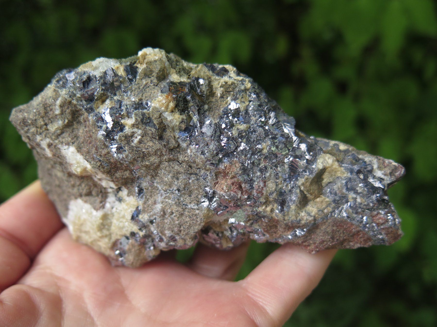 Mineralien & Heilsteine: Bleiglanz mit Siderit von Grube Hilfe Gottes ca. 433 gr. – Gebraucht aus Schaffhausen von Yamakana51L8736OQ8 7