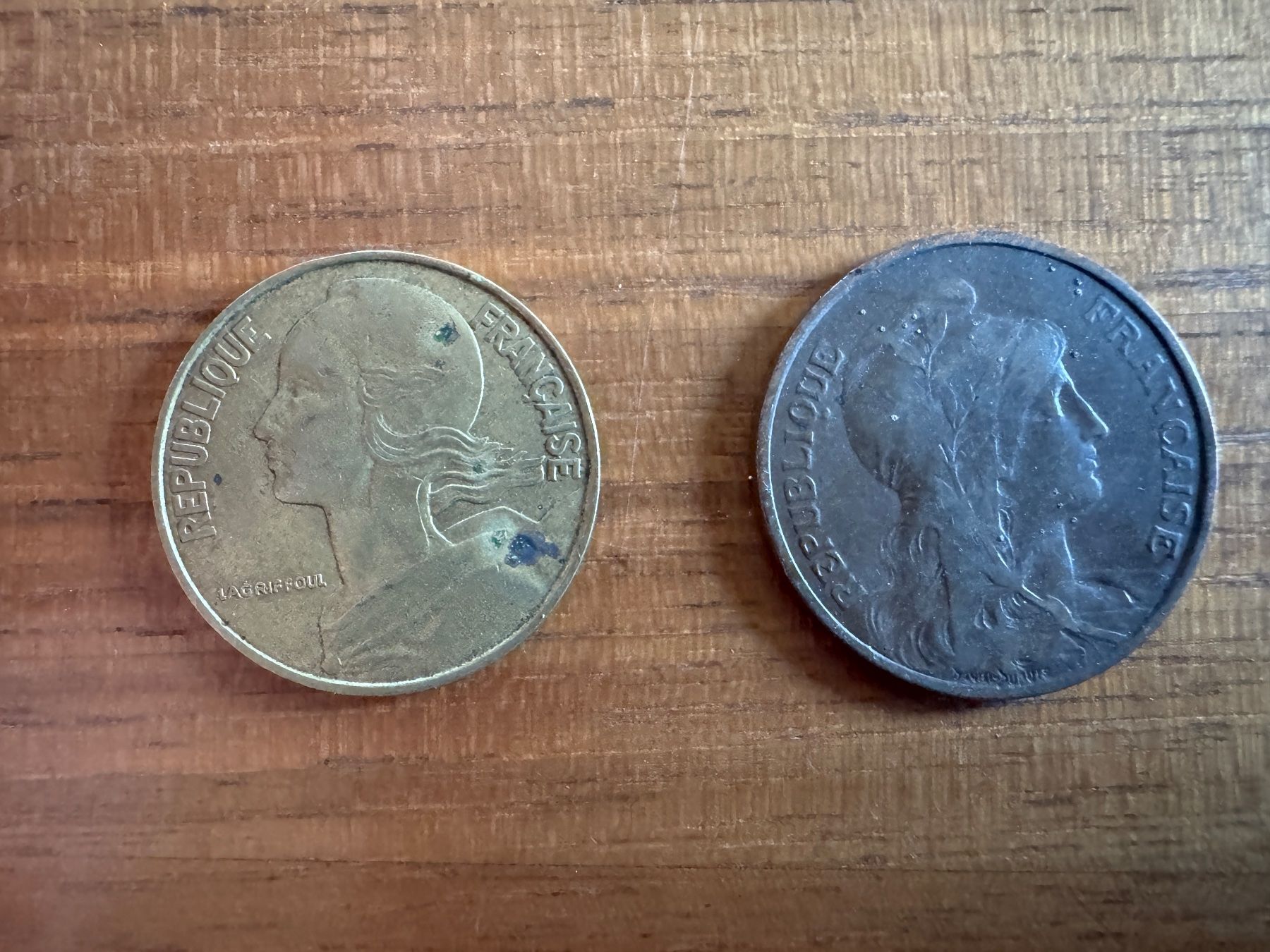 Alle Münzen: 20 / 5 Centimes – Gebraucht aus Gais von oliverz 1