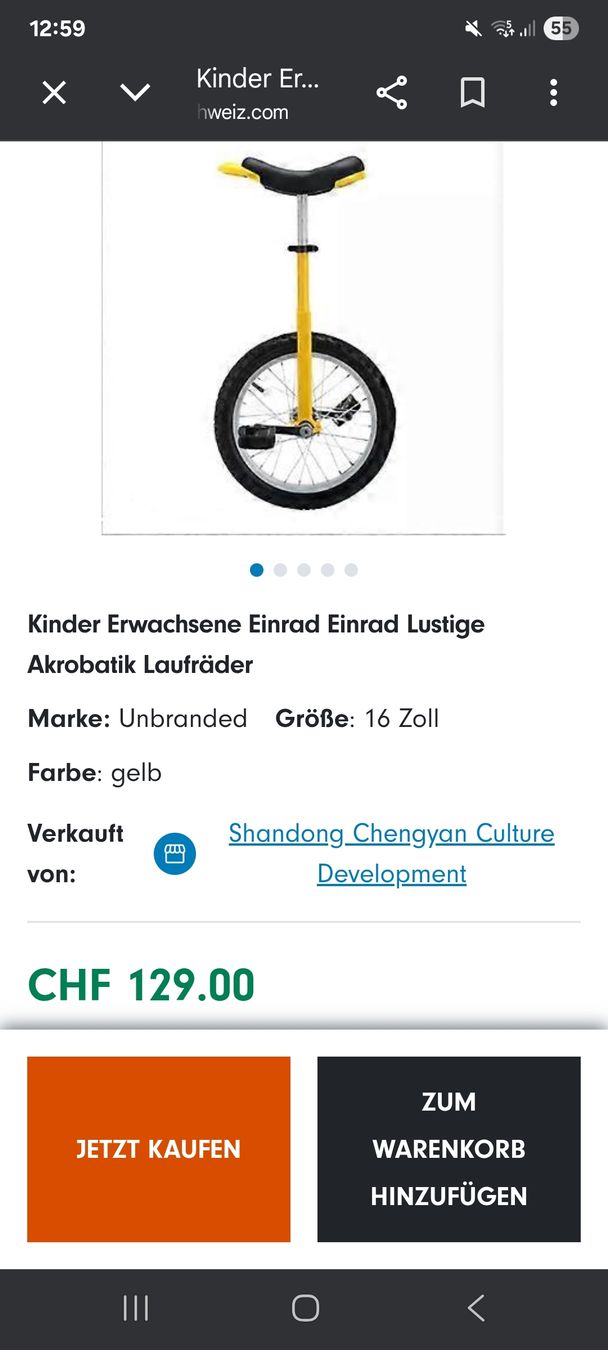 Biciclette: Taroko Einrad - Top Zustand – Nuovo (secondo la descrizione) da Zürich venduto da GorilKing