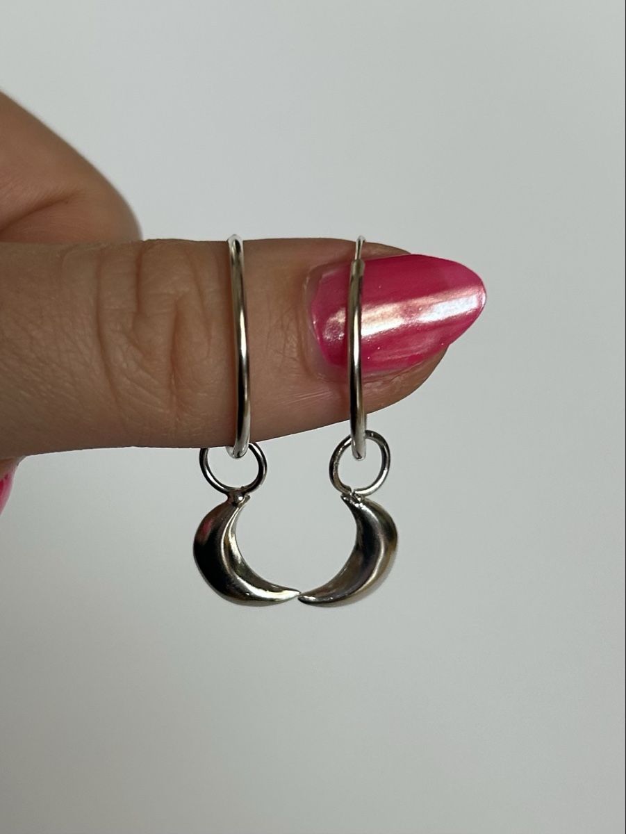 Orecchini pendenti & Orecchini a lobo: Vintage Ohrringe mit Mond Anhängern – Usato da Bern venduto da Ilikebluegems 4