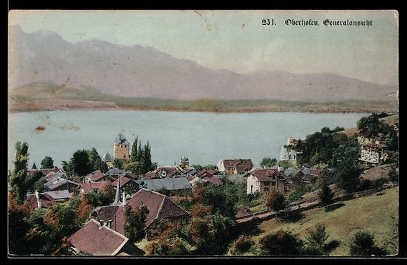 Cartoline postali: AK Oberhofen, Generalansicht – Usato da Berlin venduto da bartko-reher