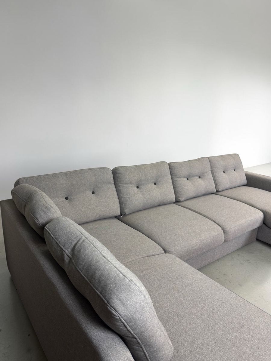 Divani: U-FÖRMIGES SOFA KLASSIKER GRAU MIT SCHLAFFUNKTION – Usato da Bachenbülach venduto da Sofalab.swiss 2