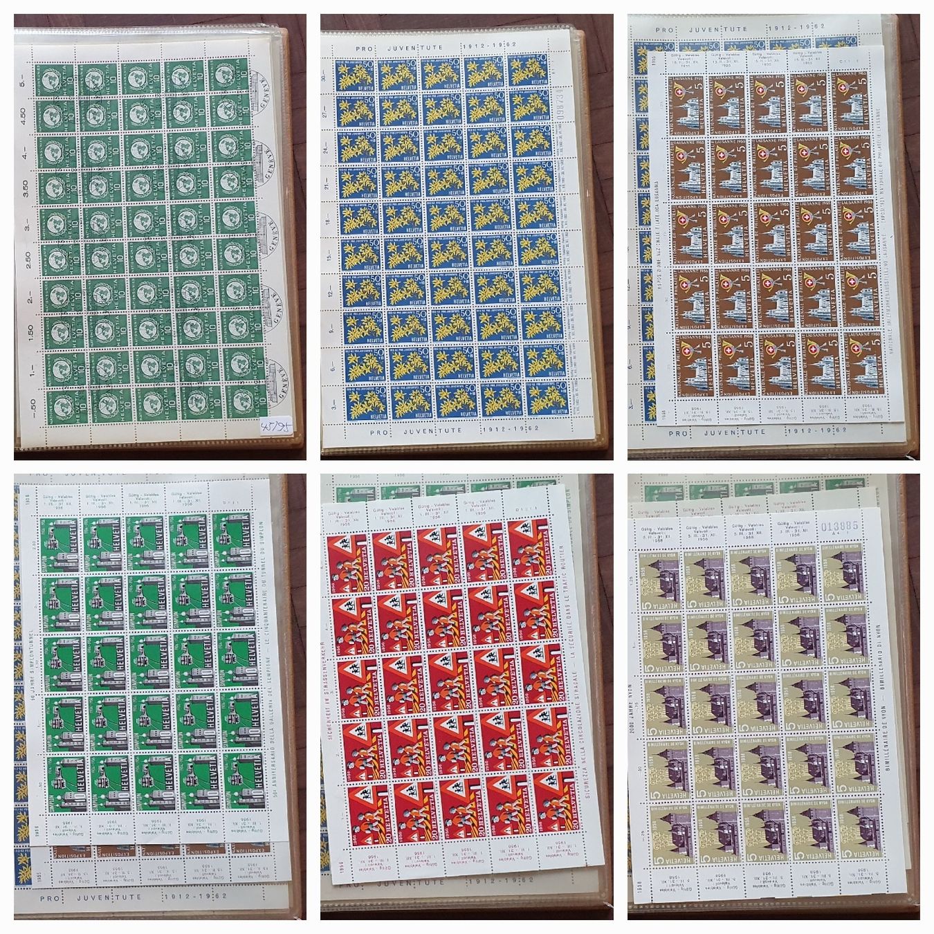 Alle Briefmarken: Album - Sammlung Bogen und Bogenteile – Gebraucht aus Kreuzlingen von Rschweiz1 6
