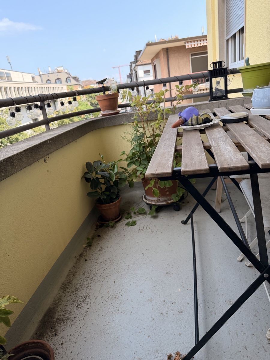 Tische: Balcony Table, Wood Metal – Gebraucht aus Zürich von Maria02M 1