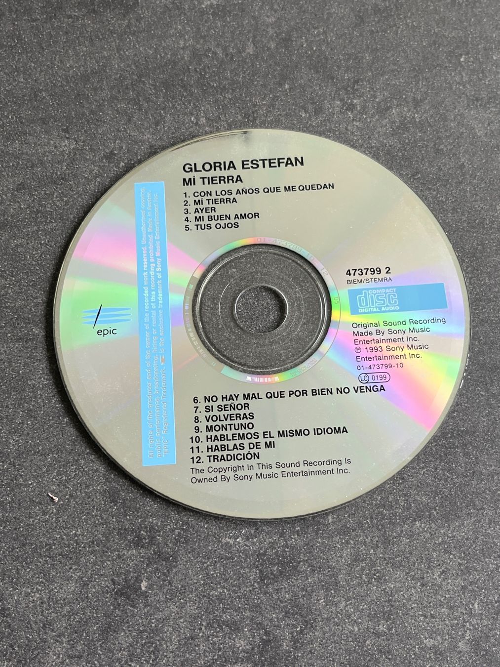 CD: CD Gloria Estefan Mi Tierra – Usato da Aarau venduto da Swifty03