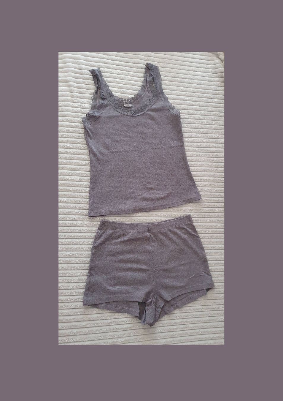 Negligees & Pigiami: Graues Spitzen-Pyjama-Set S/36 – Nuovo (secondo la descrizione) da Wetzikon ZH venduto da FundusFuchs