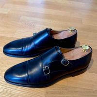 Doppelmonk Halbschuh Altmeyer and Sons Leder schwarz Gr. 43