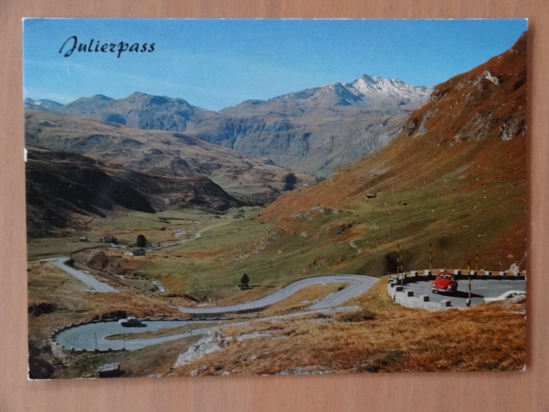 Cartoline postali: Julier-Pass - voiture Coccinelle – Usato da St Léonard venduto da Riglin