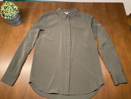 H&M Bluse, Olivgrün, Gr. 34