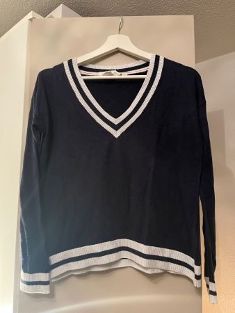 V-Neck Pullover Dunkelblau