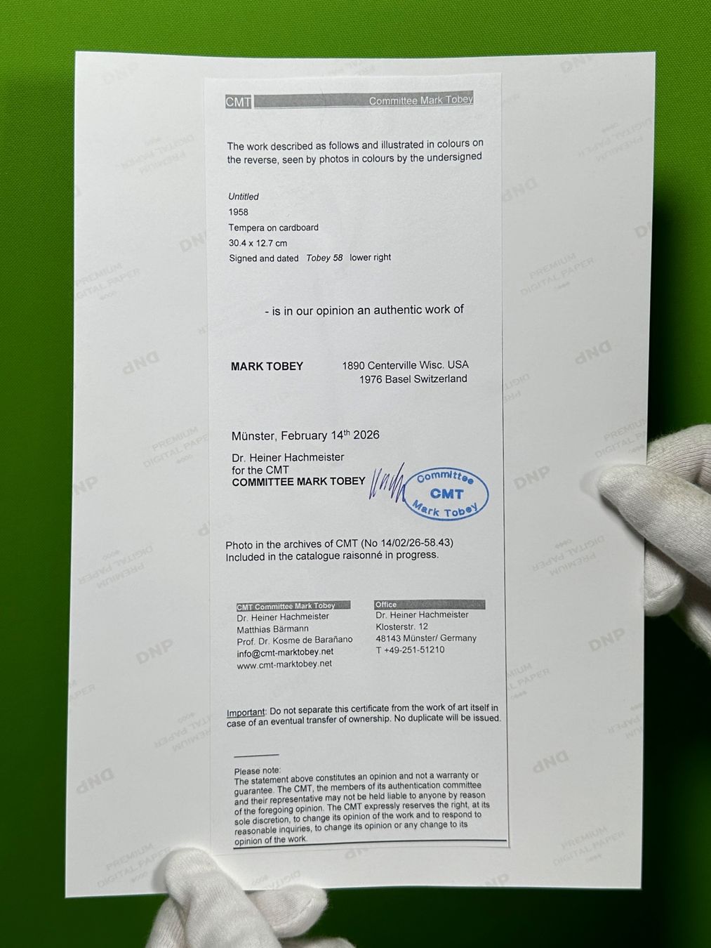 Dipinti: Mark Tobey Tempera auf Papier – Usato da Horgen venduto da eli_9xdn 5