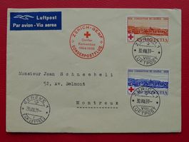 1939, Nr. 240+241, LUXUS-Rotkreuz Sonderflug: ZÜRICH -GENEVE