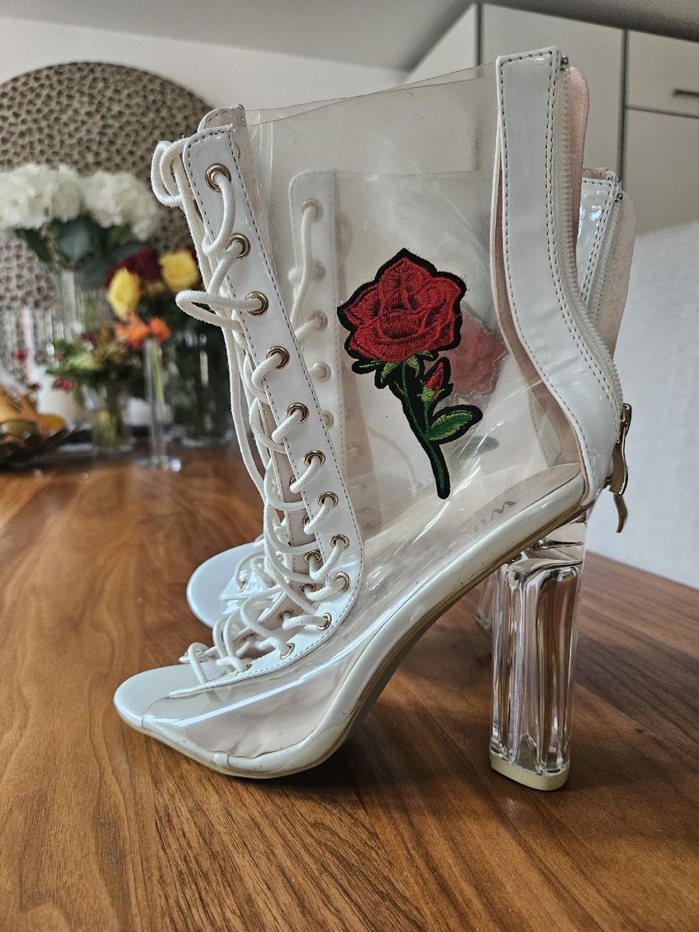 Scarpe da donna: Rosen Sandale weiss – Nuovo (secondo la descrizione) da Langnau am Albis venduto da Alci68 1