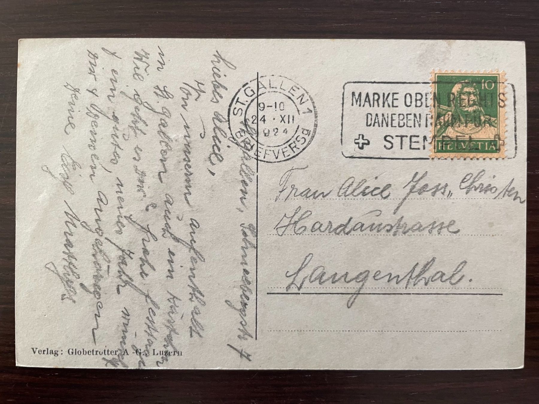 Cartoline postali: ST. GALLEN Post, TRAM / STRASSENBAHN, 4 Ansichtskarten – Usato da Wald ZH venduto da TLILEF 2