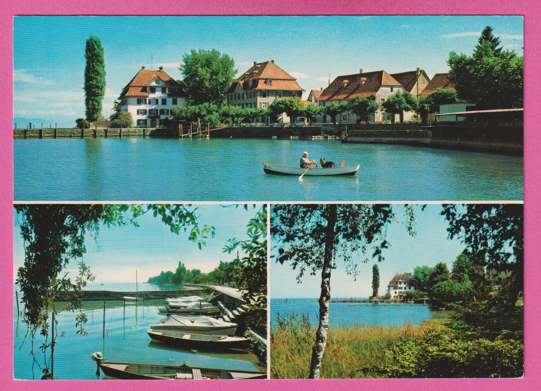 Cartoline postali: Uttwil Hotel Bad 3-Bild Karte – Usato da Einsiedeln venduto da dillie