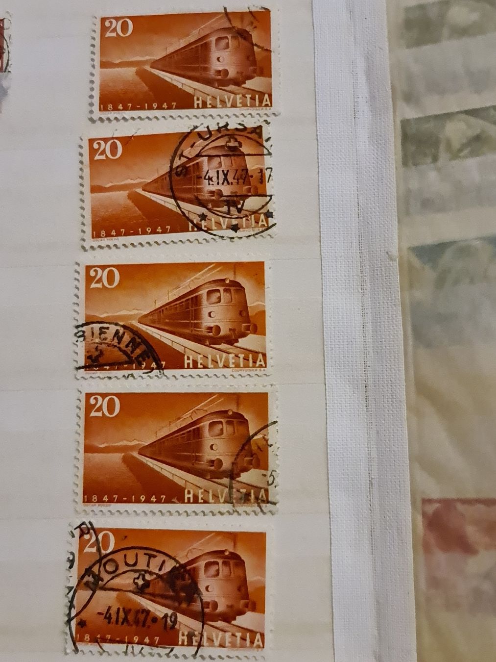 Tutti i francobolli: 1947, Elektrischer Schnellzug – Usato da Thun venduto da erh_fs86 1