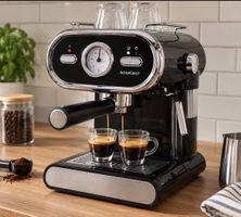 Silvercrest Espressomaschine schwarz mit Siebträger neu