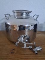 Edelstahlkanne mit Hahn und Honigaufsatz 10L