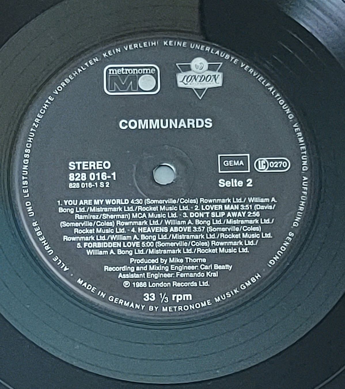 Schallplatten: LP - COMMUNARDS – Gebraucht aus Steckborn von Quo7 2